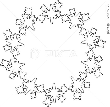 Circle frame drawing. Decoration for card, poster, banner 128475172