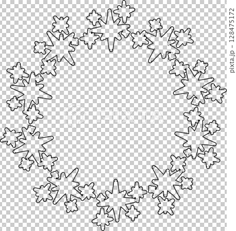 Circle frame drawing. Decoration for card, poster, banner 128475172