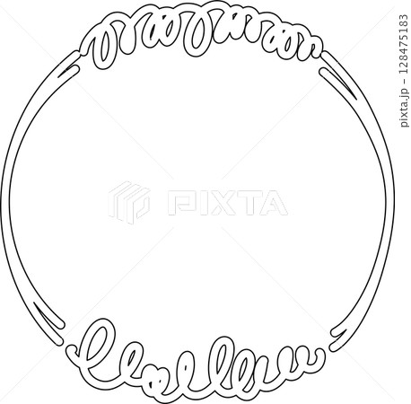 Circle frame drawing. Decoration for card, poster, banner 128475183