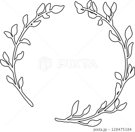 Circle frame drawing. Decoration for card, poster, banner 128475184