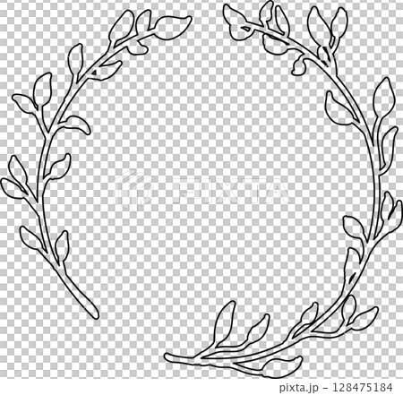 Circle frame drawing. Decoration for card, poster, banner 128475184