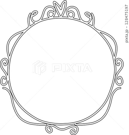 Circle frame drawing. Decoration for card, poster, banner Circle frame drawing. Decoration for card, poster, banner 128475197