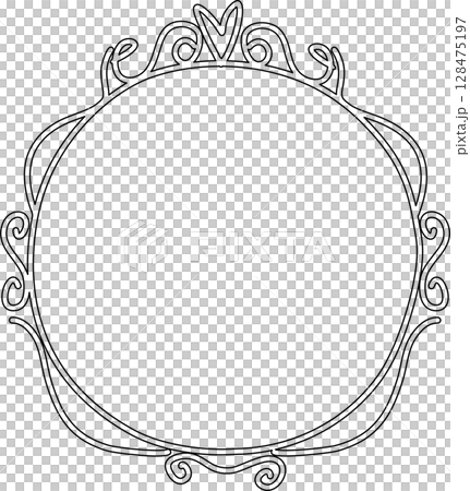 Circle frame drawing. Decoration for card, poster, banner Circle frame drawing. Decoration for card, poster, banner 128475197