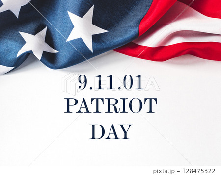 Patriot Day. American flag and lettering Patriot Day. American flag and lettering 128475322