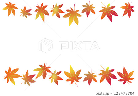 秋の紅葉のベクターイラストフレーム 128475704