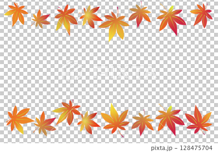 秋の紅葉のベクターイラストフレーム 128475704