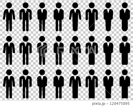 各種人物圖示的向量插圖集 128475895