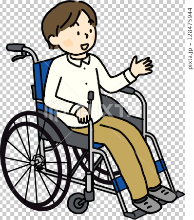 車いすの男性 128475944