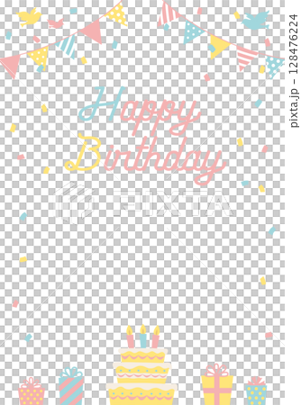 生日卡片_生日派對背景（垂直）生日快樂 128476224