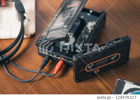 Audio cassette tape Audio cassette tape 128476327