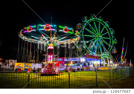 Carnival Rides at Night Carnival Rides at Night 128477087