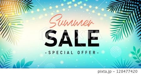Summer Sale サマーセール /  ベクターバナーイラスト  128477420