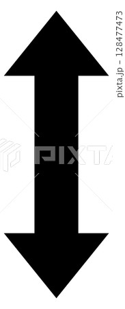 上下を指す黒い矢印のイラスト 128477473