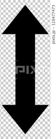 上下を指す黒い矢印のイラスト 128477473