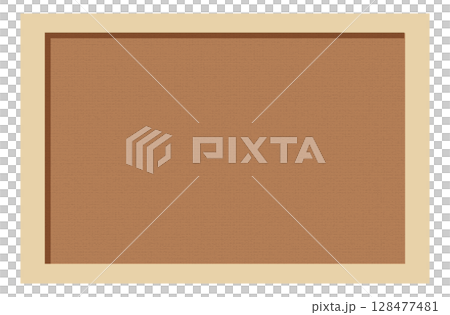 シンプルなコルクボード風のフレーム 128477481