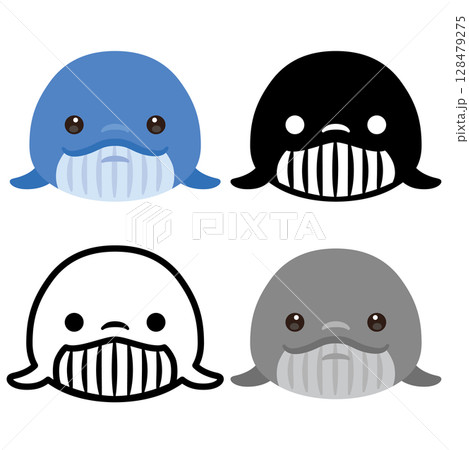 クジラの顔アイコンセット 128479275