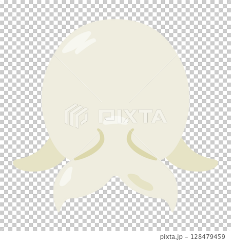 Illustration of a beluga whale seen from behind 128479459