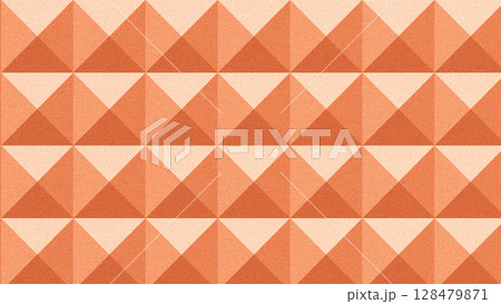 上品オレンジ朱色ザラザラ質感モザイク柄テクスチャー背景　和柄イラストパターン 128479871