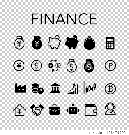 金融のアイコンセット 128479993