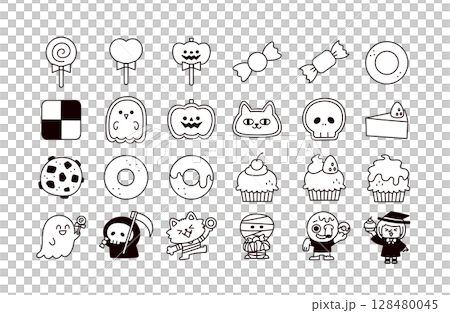 Halloween icon set 128480045