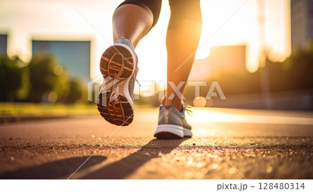 ランニングしている人 ランニングしている人 128480314