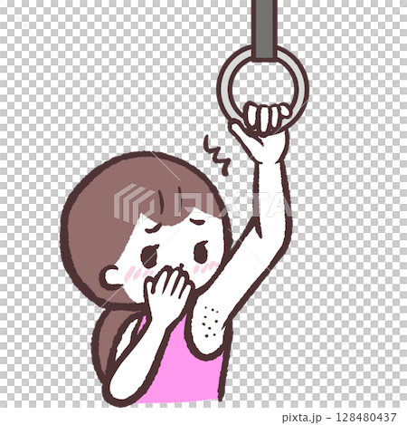 一位女士擔心脫毛疤痕的插圖 128480437