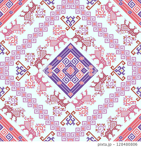 Mexican Teenek embroidery pattern 49 Mexican Teenek embroidery pattern 49 128480806