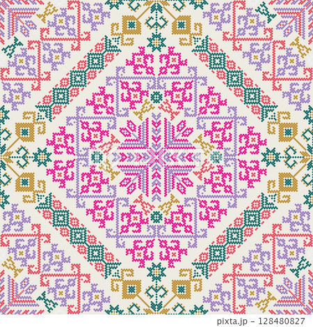 Mexican Teenek embroidery pattern 39 Mexican Teenek embroidery pattern 39 128480827