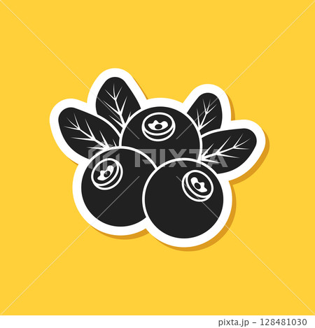 Cranberry fruit sticker icon in flat style. Lingonberry poster vector illustration on isolated background. Fresh berry sign business concept. Cranberry fruit sticker icon in flat style. Lingonberry poster vector illustration on isolated background. Fresh berry sign business concept. 128481030