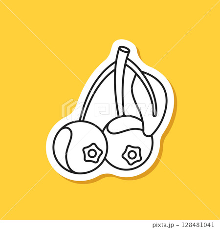 Cranberry fruit sticker icon in flat style. Lingonberry poster vector illustration on isolated background. Fresh berry sign business concept. Cranberry fruit sticker icon in flat style. Lingonberry poster vector illustration on isolated background. Fresh berry sign business concept. 128481041