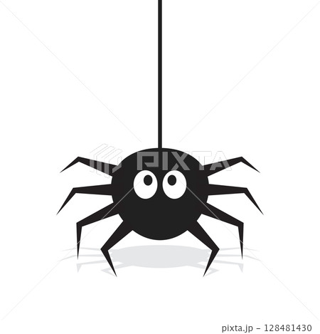 Spider icon in flat style. Tarantula insect vector illustration on isolated background. Wildlife sign business concept. 128481430