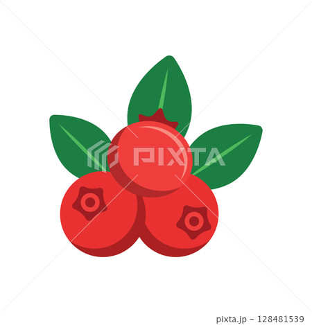 Cranberry fruit icon in flat style. Lingonberry vector illustration on isolated background. Fresh berry sign business concept. Cranberry fruit icon in flat style. Lingonberry vector illustration on isolated background. Fresh berry sign business concept. 128481539