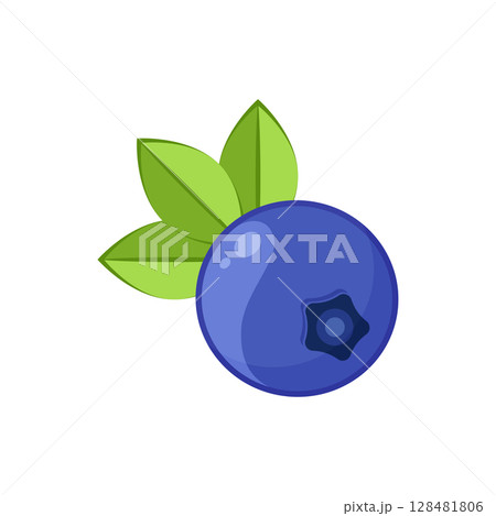Blueberry fruit icon in flat style. Bilberry vector illustration on isolated background. Sweet berry sign business concept. Blueberry fruit icon in flat style. Bilberry vector illustration on isolated background. Sweet berry sign business concept. 128481806