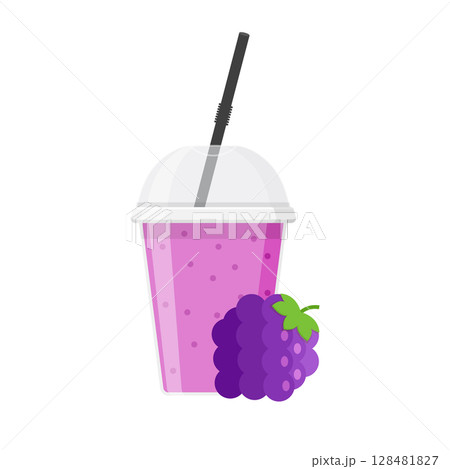 Grape juice icon in flat style. Grapefruit drink vector illustration on isolated background. Healthy cocktail sign business concept. Grape juice icon in flat style. Grapefruit drink vector illustration on isolated background. Healthy cocktail sign business concept. 128481827