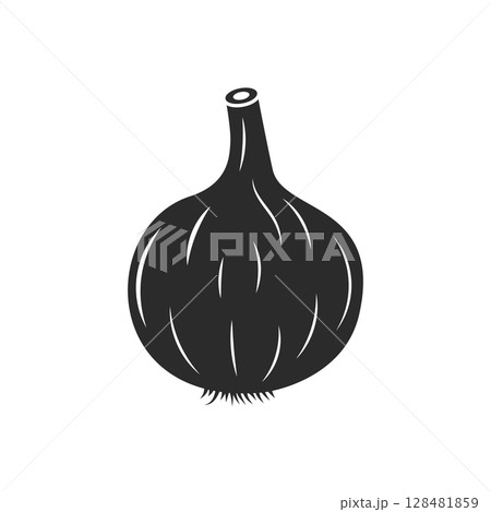 Onion icon in flat style. Organic vegetable vector illustration on isolated background. Healthy food sign business concept. Onion icon in flat style. Organic vegetable vector illustration on isolated background. Healthy food sign business concept. 128481859