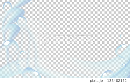 水イメージのフレーム背景イラスト 128482152