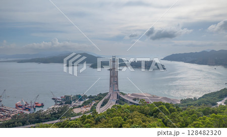 July 13 2025 Scenic Coastal View Featuring a Large Bridge and Surrounding Islands July 13 2025 Scenic Coastal View Featuring a Large Bridge and Surrounding Islands 128482320