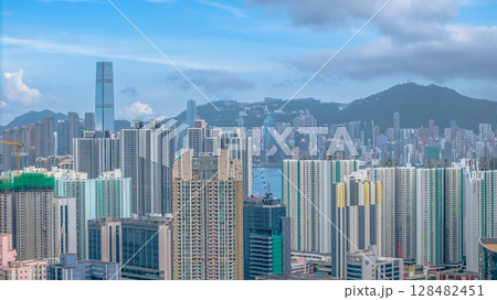 July 12 2025 Cityscape of Kowloon Peninsula, Hong Kong Skyline 128482451