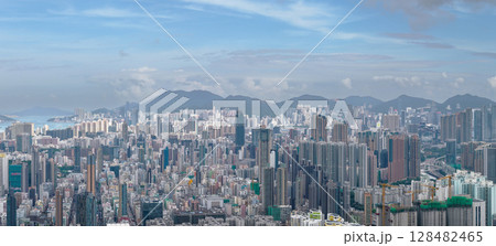 July 12 2022 Cityscape of Kowloon Peninsula, Hong Kong Skyline July 12 2022 Cityscape of Kowloon Peninsula, Hong Kong Skyline 128482465