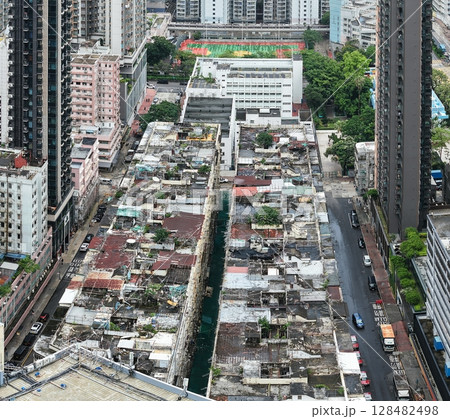 July 12 2025 Historic Tong Lau Tenement Building in Hong Kong July 12 2025 Historic Tong Lau Tenement Building in Hong Kong 128482498
