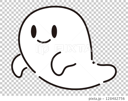 非常適合萬聖節的微笑鬼魂 128482756