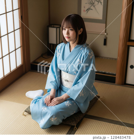 浴衣の女性 浴衣の女性 128483478