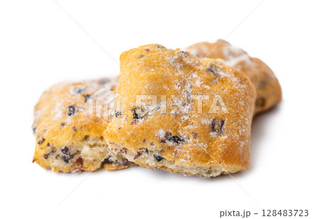 marzipan cookies isolated 128483723
