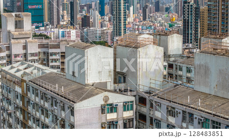 July 12 2025 Lei Cheng Uk Estate in Kowloon, Hong Kong 128483851