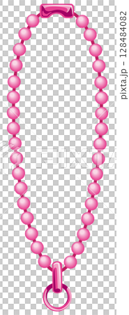 シンプルなボールチェーンのジョイント金具付きベクターアイコンイラスト シンプルなボールチェーンのジョイント金具付きベクターアイコンイラスト 128484082