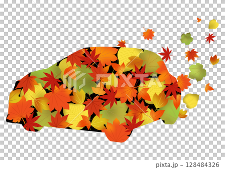 Autumn leaves motif illustration Autumn leaves motif illustration 128484326