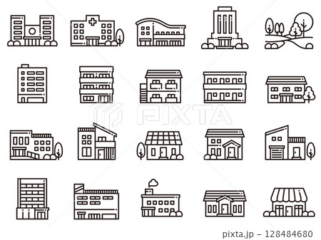 住宅・建築アイコン01 Housing & Architecture icons 住宅・建築アイコン01 Housing & Architecture icons 128484680