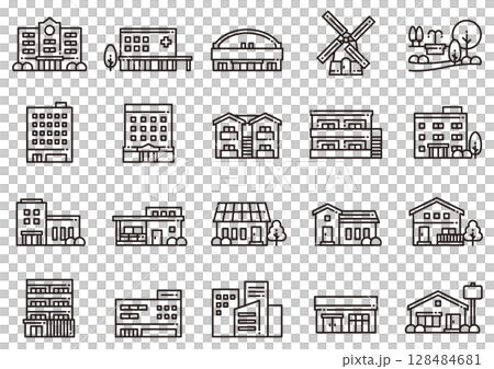 住宅・建築アイコン04 Housing & Architecture icons 住宅・建築アイコン04 Housing & Architecture icons 128484681
