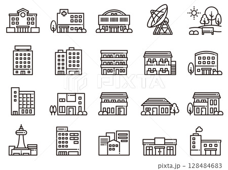 住宅・建築アイコン10　Housing & Architecture icons 128484683