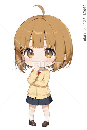考え事をする女の子 128485062